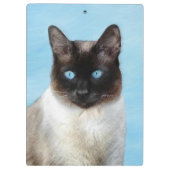 Kat schilderen van Siamese - Kute Original Cat Art Klembord (Achterkant)