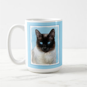Kat schilderen van Siamese - Kute Original Cat Art Koffiemok