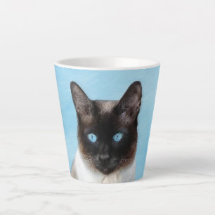 Kat schilderen van Siamese - Kute Original Cat Art Latte Mok
