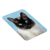 Kat schilderen van Siamese - Kute Original Cat Art Magneet (Rechterzijde)