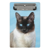 Kat schilderen van Siamese - Kute Original Cat Art Mini Klembord (Voorkant)