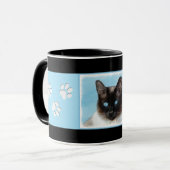 Kat schilderen van Siamese - Kute Original Cat Art Mok (Voorkant links)