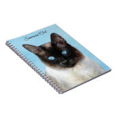 Kat schilderen van Siamese - Kute Original Cat Art Notitieboek (Rechterzijde)