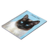 Kat schilderen van Siamese - Kute Original Cat Art Notitieboek (Linkerzijde)