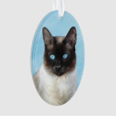Kat schilderen van Siamese - Kute Original Cat Art Ornament (voorkant)