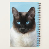 Kat schilderen van Siamese - Kute Original Cat Art Planner (Achterkant)