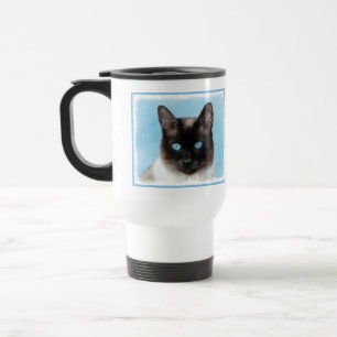 Kat schilderen van Siamese - Kute Original Cat Art Reisbeker