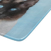 Kat schilderen van Siamese - Kute Original Cat Art Snijplank (Hoek)
