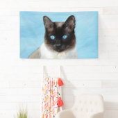 Kat schilderen van Siamese - Kute Original Cat Art Spandoek (Insitu)