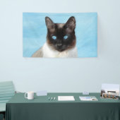 Kat schilderen van Siamese - Kute Original Cat Art Spandoek (Beurs)