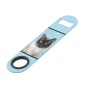 Kat schilderen van Siamese - Kute Original Cat Art Speed Flessenopener (Achterkant Gekanteld)