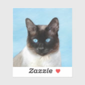 Kat schilderen van Siamese - Kute Original Cat Art Sticker (Vel)