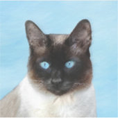 Kat schilderen van Siamese - Kute Original Cat Art Sticker (Voorkant)
