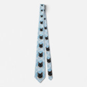 Kat schilderen van Siamese - Kute Original Cat Art Stropdas (Voorkant)