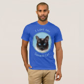 Kat schilderen van Siamese - Kute Original Cat Art T-shirt (Voorkant volledig)