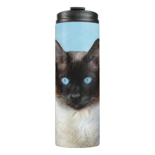Kat schilderen van Siamese - Kute Original Cat Art Thermosbeker