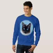 Kat schilderen van Siamese - Kute Original Cat Art Trui (Voorkant volledig)