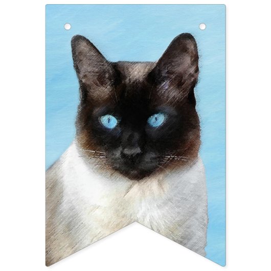 Kat schilderen van Siamese - Kute Original Cat Art Vlaggetjes (Zestiende vlag)