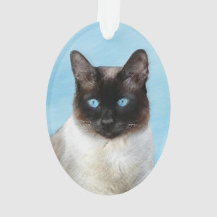 Kat schilderen van Siamese - Oorspronkelijke kat m Ornament