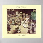 Kat School door Louis Wain Poster Print (Voorkant)
