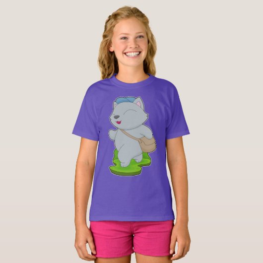 Kat Schoudertas T-shirt (Voorkant volledig)