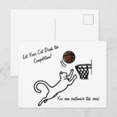 Kat scoort grote slam dunk briefkaart (Voorkant / Achterkant)