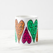 "Kat Scratch Hearts" Oorspronkelijke kunst Koffiemok (Center)