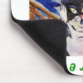Kat Scream met Scream Text Mousepad Muismat (Hoek)
