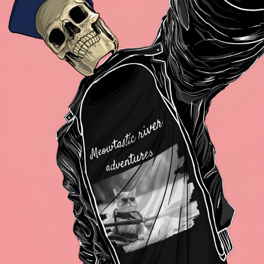 Kat Selfi meme-grappig kat selfie kajak peddel T-shirt