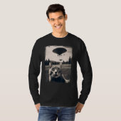 Kat Selfie Alien Invasion Meme Funny Kitten Schatt T-shirt (Voorkant volledig)