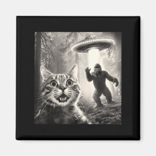 Kat Selfie Bos Bomen Alien Ufo Bigfoot Humor Sa Magneet