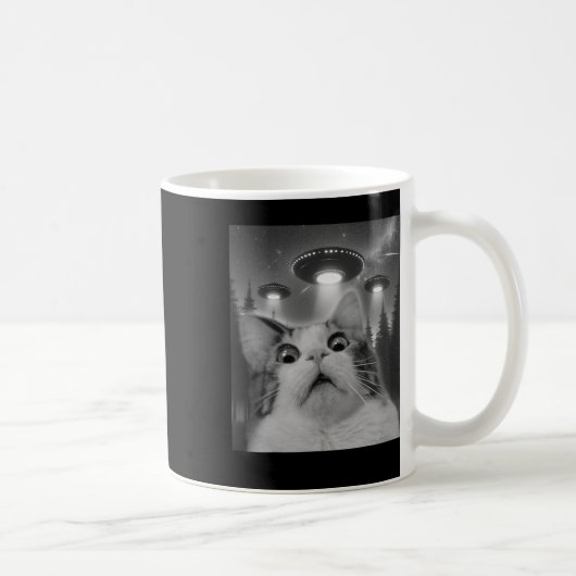 Kat Selfie met UFO's Koffiemok (Rechts)