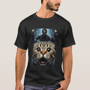 Kat Selfie met Zombie Grappige Huisdier Eigenaar G T-shirt