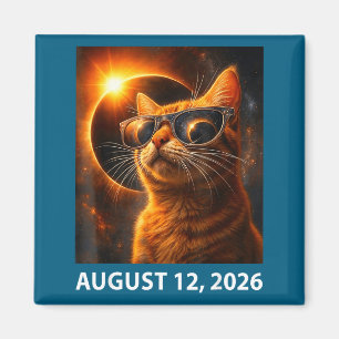 Kat Selfie Totale Zonsverduistering 2026 12 august Magneet
