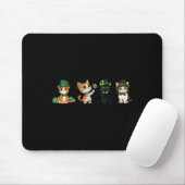 Kat Shamrock St. Patrick's Dag Schattige Kittensli Muismat (Met muis)