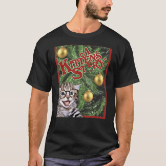 Kat Shirt A Kittens verhaal Kerstfilm Poster F