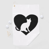 Kat Shirt - Kat in hart voor Kat eigenaren Golfhanddoek (Insitu)