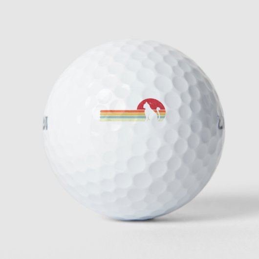 Kat Shirt. Retrostijl Golfballen (Voorkant)
