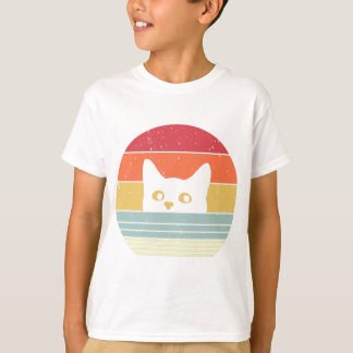 Kat Shirt. Retrostijl T-shirt