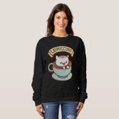Kat-shirt voor dames - "CATPUCCINO" Trui (Voorkant volledig)