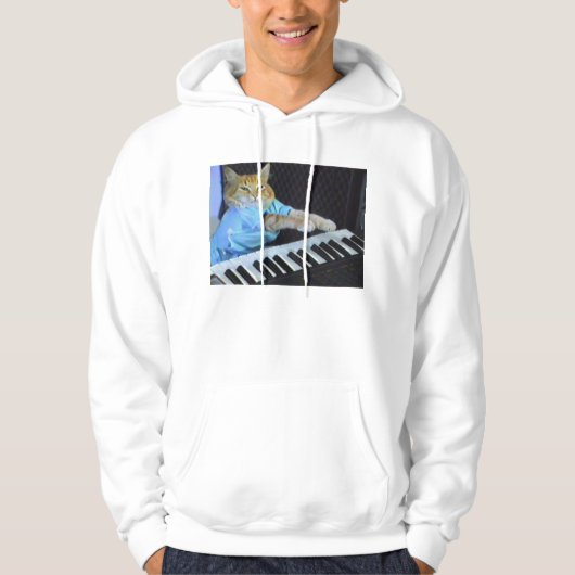 Kat-shirt voor toetsenbord! hoodie (Voorkant)
