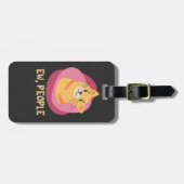 Kat shirt, zwarte kat, kattenliefje T-shirt, grapp Bagagelabel (Voorkant horizontaal)