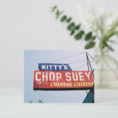 Kat Shop Suey Briefkaart (Staand voorkant)
