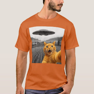 Kat Sie met Alien UFO Grappige Katten Cadeaus voor T-shirt