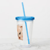 Kat silhouet acryl drinkbeker (Links)