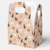 Kat silhouet bedankdoosjes (Geopend)