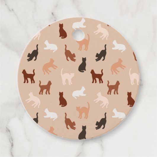 Kat silhouet bedankjes labels (Voorkant)