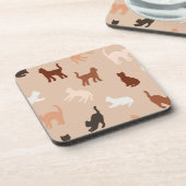 Kat silhouet bier onderzetter (Linkerzijde)