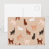 Kat silhouet briefkaart (Voorkant / Achterkant)