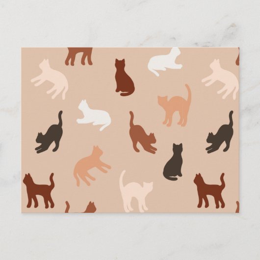 Kat silhouet briefkaart (Voorkant)